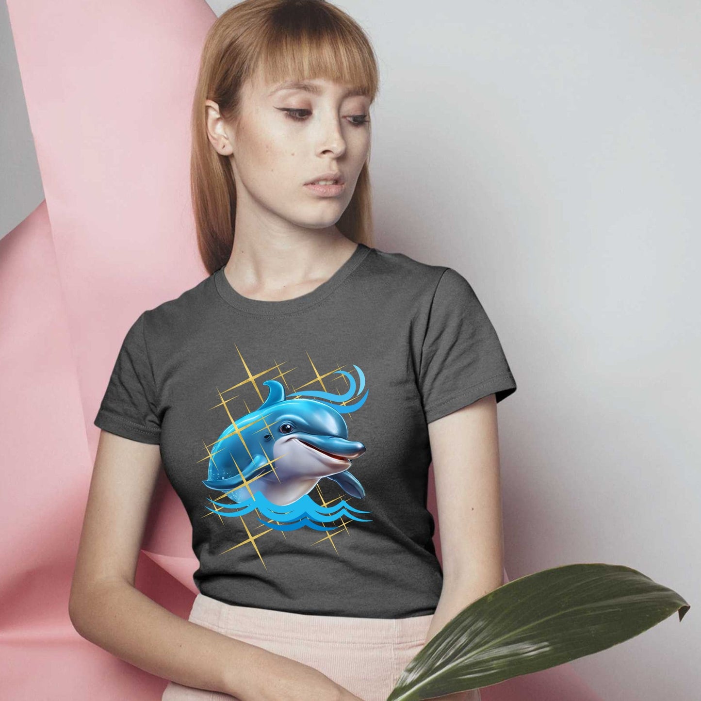 "Dolphin Smile" Short-Sleeve Unisex T-Shirt Gildan 64000